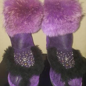 Gorgeous shearling and genuine coyote fur